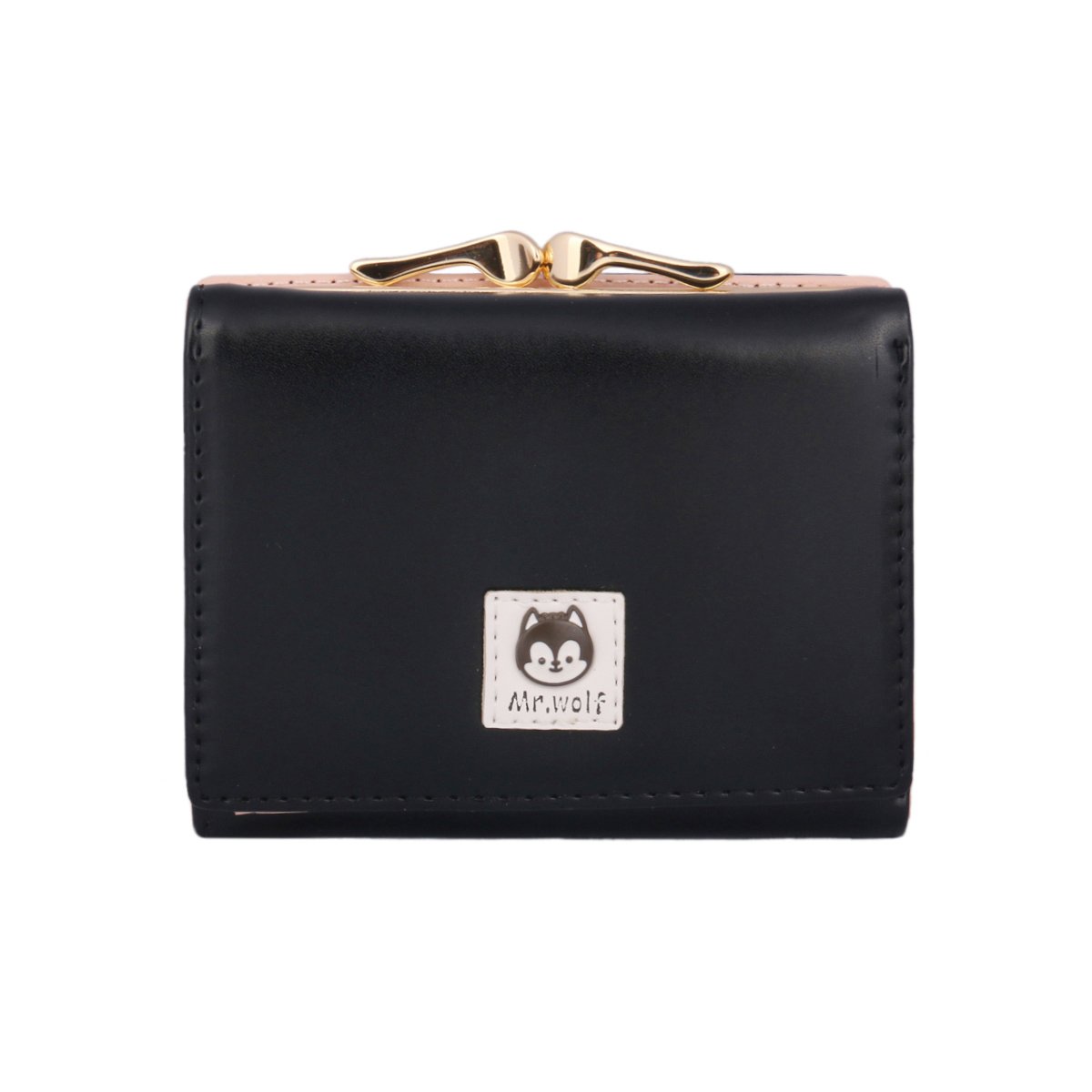 Stylish Women's Wolf Print Small Trifold Wallet - Compact Leather Wallet for Cash, Cards & ID - Perfect for Everyday Use, Travel & Gifts