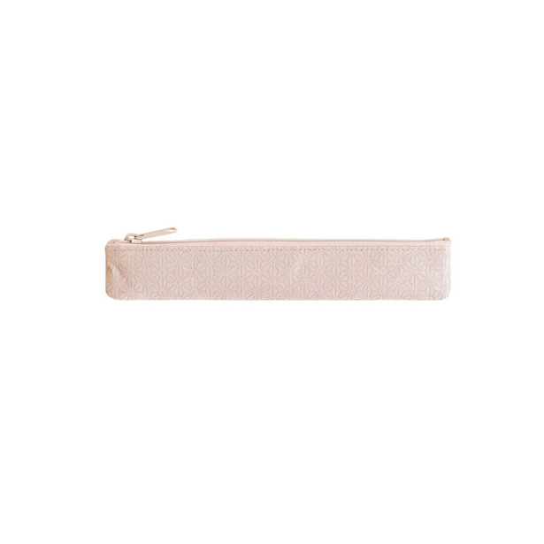 Premium Japanese Handmade Katazome Pencil Case - Asanoha Pattern, Authentic Made in Japan Stationery for School, Office & Travel Organization