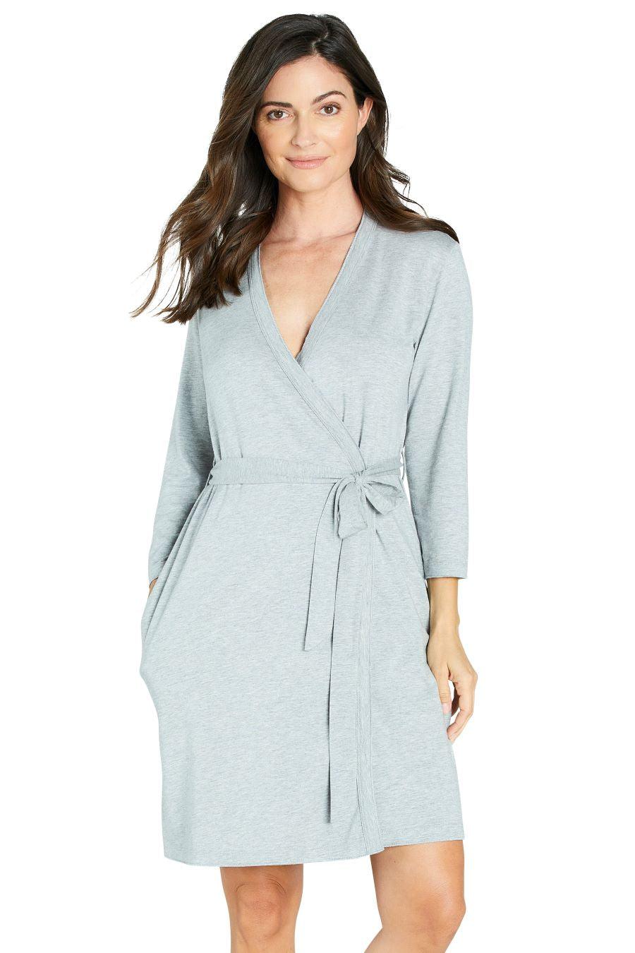 Soft & Cozy Three Quarter Sleeve Kimono Robe for Women - Lightweight Lounge Wear for Spa, Yoga & Relaxation at Home