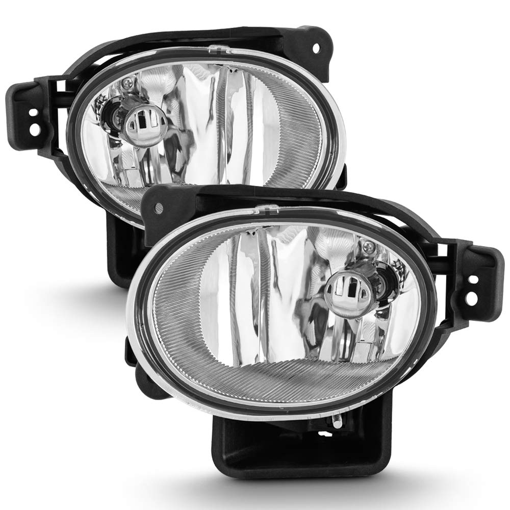 ACANII Clear Bumper Fog Lights Assembly with Bulbs for 2007-2008 Acura TL - Driver & Passenger Side Replacement Driving Lamps | Improved Visibility for Night Driving & Foggy Conditions