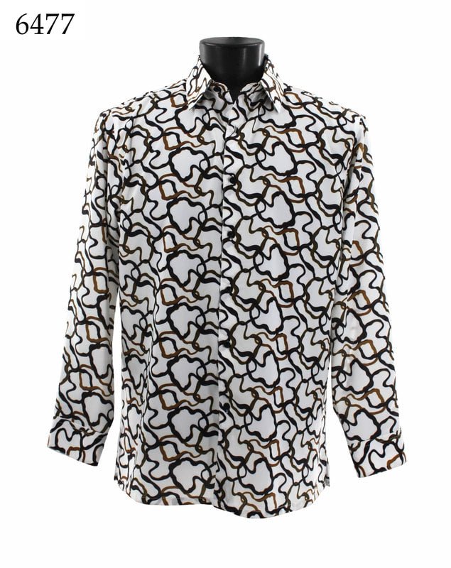 Bassiri Men's Long Sleeve Casual Shirt 6477 - Comfortable Button Down Work Shirt for Office, Business, and Everyday Wear
