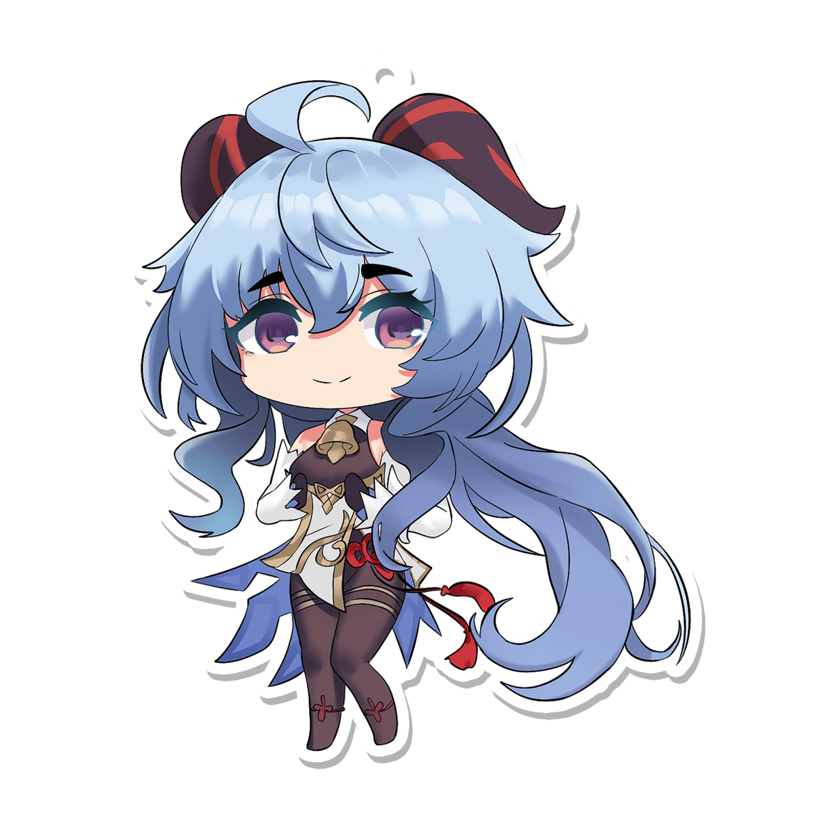 GANYU CHIBI Acrylic Keychain - Cute Anime Character Keyring for Bags, Keys & Gifts | Perfect for Cosplay, Conventions & Anime Fans