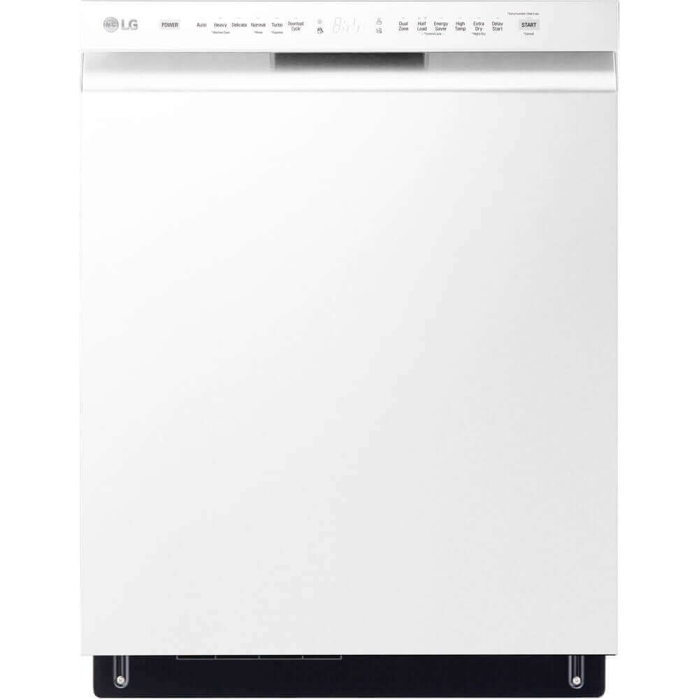 LG LDFN4542W 24-Inch Built-In Dishwasher with QuadWash Technology, 3rd Rack & Front Controls - White | Energy Efficient for Small to Medium Kitchens | Perfect for Apartments, Condos & Family Homes