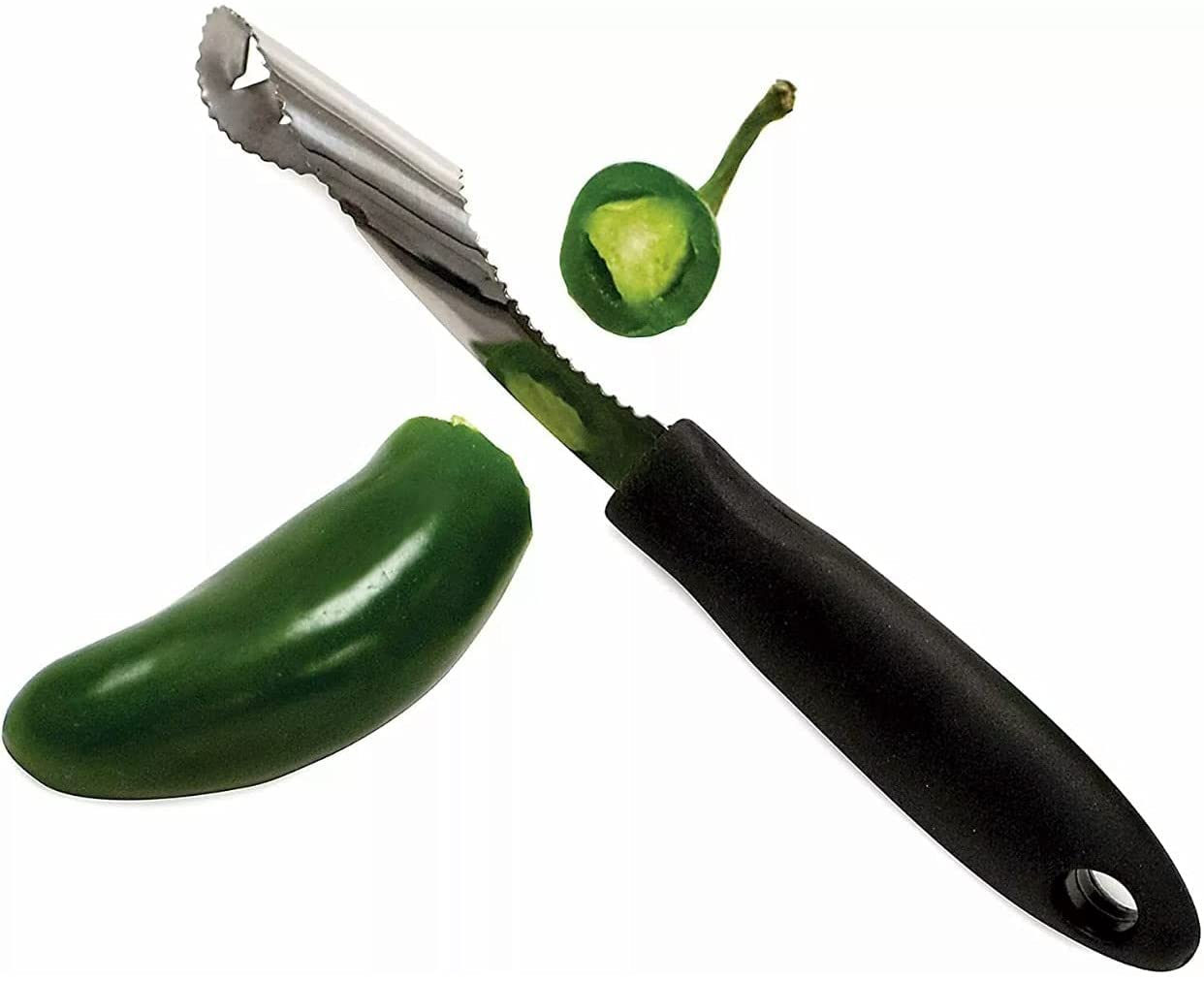 Premium Stainless Steel Pepper Corer & Tomato Huller - Durable Kitchen Tool for Easy Peeling and Coring - Perfect for Cooking, Canning, and Meal Prep