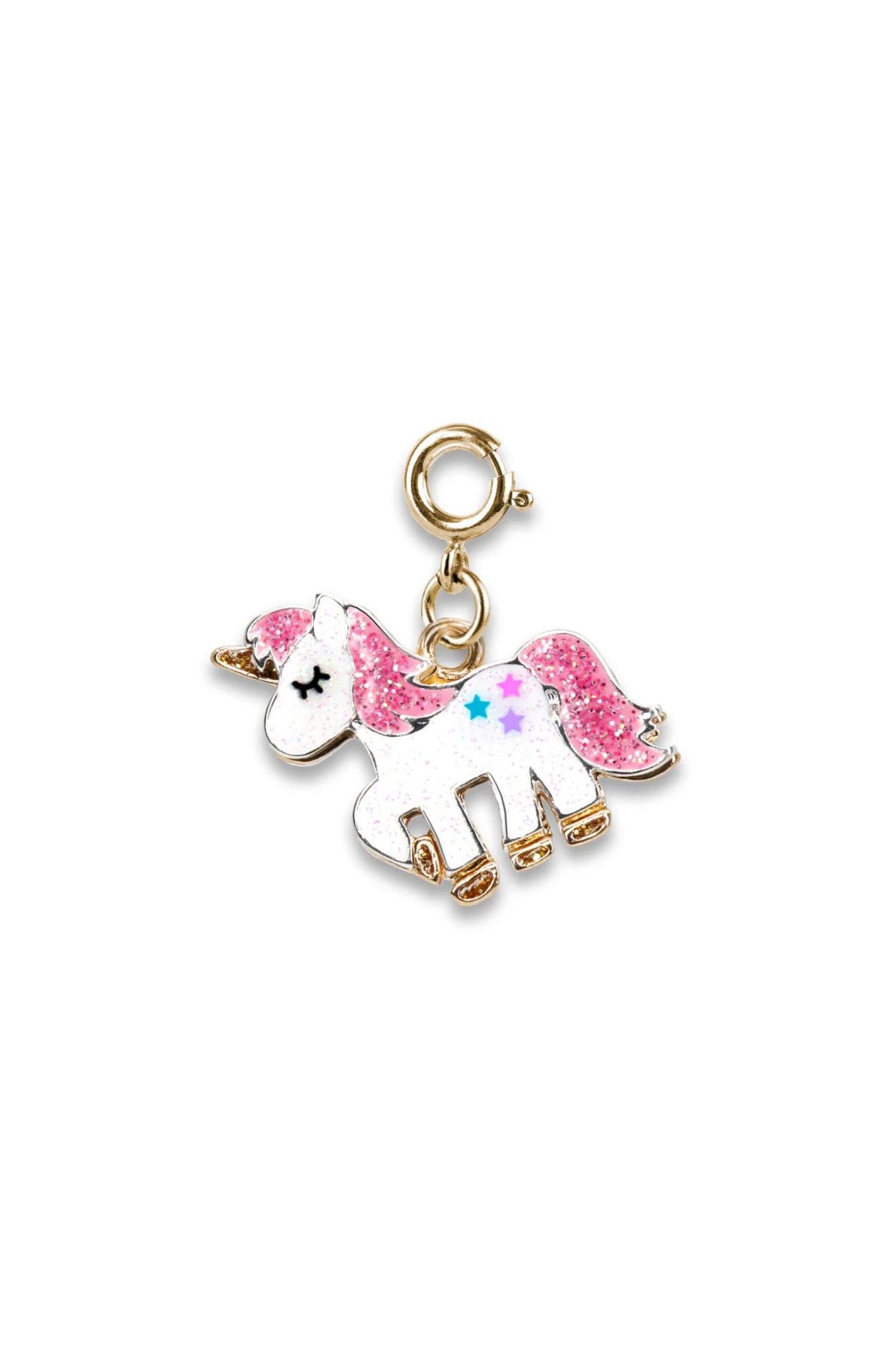 Shiny Gold Glitter Unicorn Charm Pendant - Cute Unicorn Jewelry for Girls, Teens & Women - Perfect for Necklaces, Bracelets & DIY Craft Projects