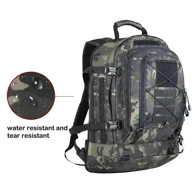 60L Military Tactical Backpack - Waterproof Durable Rucksack for Hiking, Camping & Outdoor Adventures - Perfect for Army, Hunting & Survival Gear