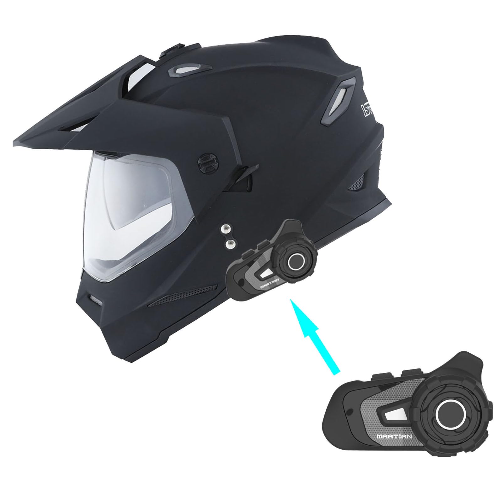 1Storm HF802 Dual Sport Motorcycle Helmet - Full Face Off-Road Motocross Helmet with Dual Visor for Adventure Riding & Street Use