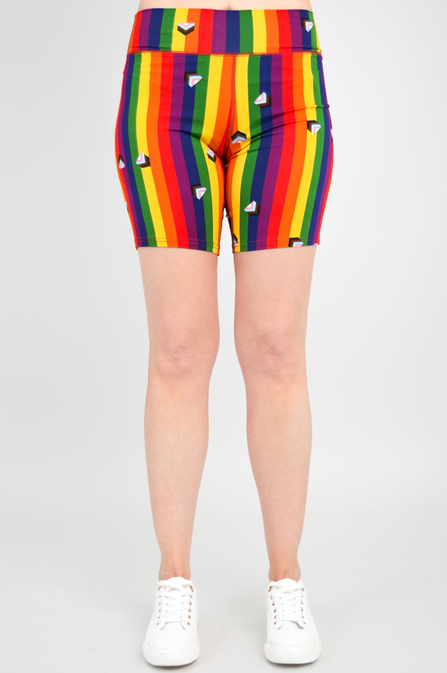 Hallie Shorts - Soft Bamboo Fabric with Pride Rainbow Design - Perfect for Summer, Yoga, and LGBTQ+ Pride Events