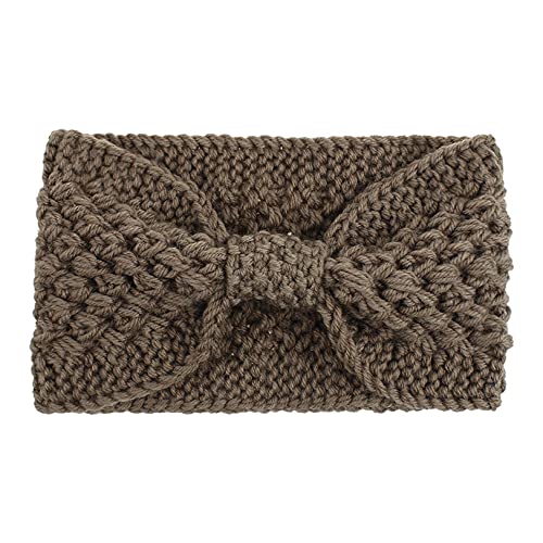 Yanvan Women's Knitted Headbands - Stretchy Twist Knotted Hair Bands for Women, Fashion Hair Accessories (Brown) | Perfect for Workouts, Yoga, Running & Everyday Style
