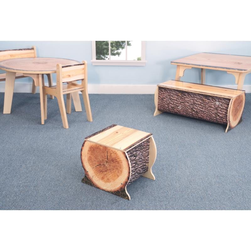 Natural Live Edge Wood Bench - 14