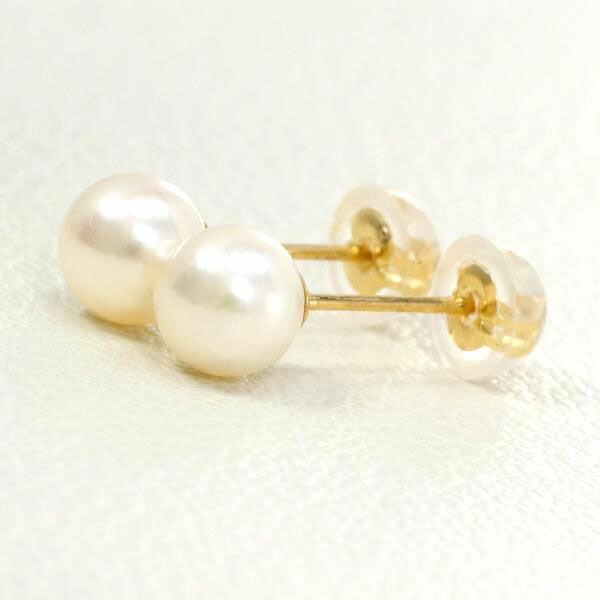 18K Yellow Gold Pearl Earrings for Women - Classic Stud Earrings with Genuine Pearls - Perfect for Weddings, Parties & Everyday Elegance