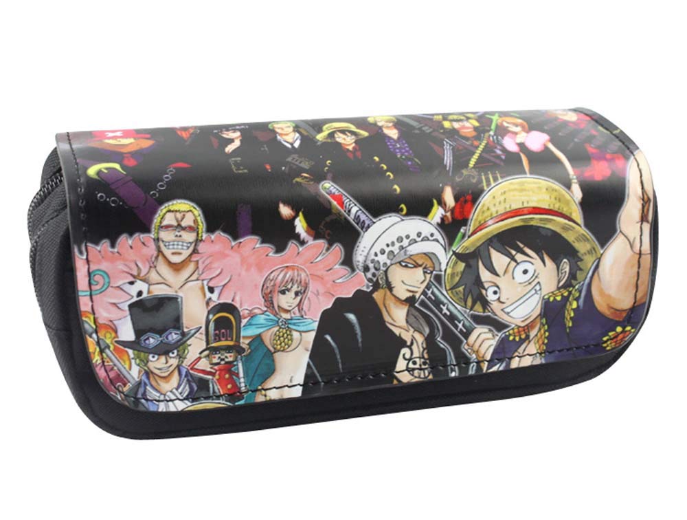 ONE Piece Cartoon Pencil Case - Zipper Pen Pouch for School Students | Multifunctional Stationery Organizer for Pencils, Pens & Art Supplies | Perfect for Classroom, Office & Travel Use