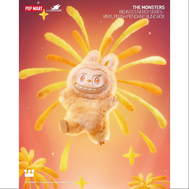 Labubu The Monsters Big into Energy Series Vinyl Plush Pendant - Cute Collectible Keychain for Backpacks, Purses & Gift Giving | Kawaii Anime Character Accessory for Fans