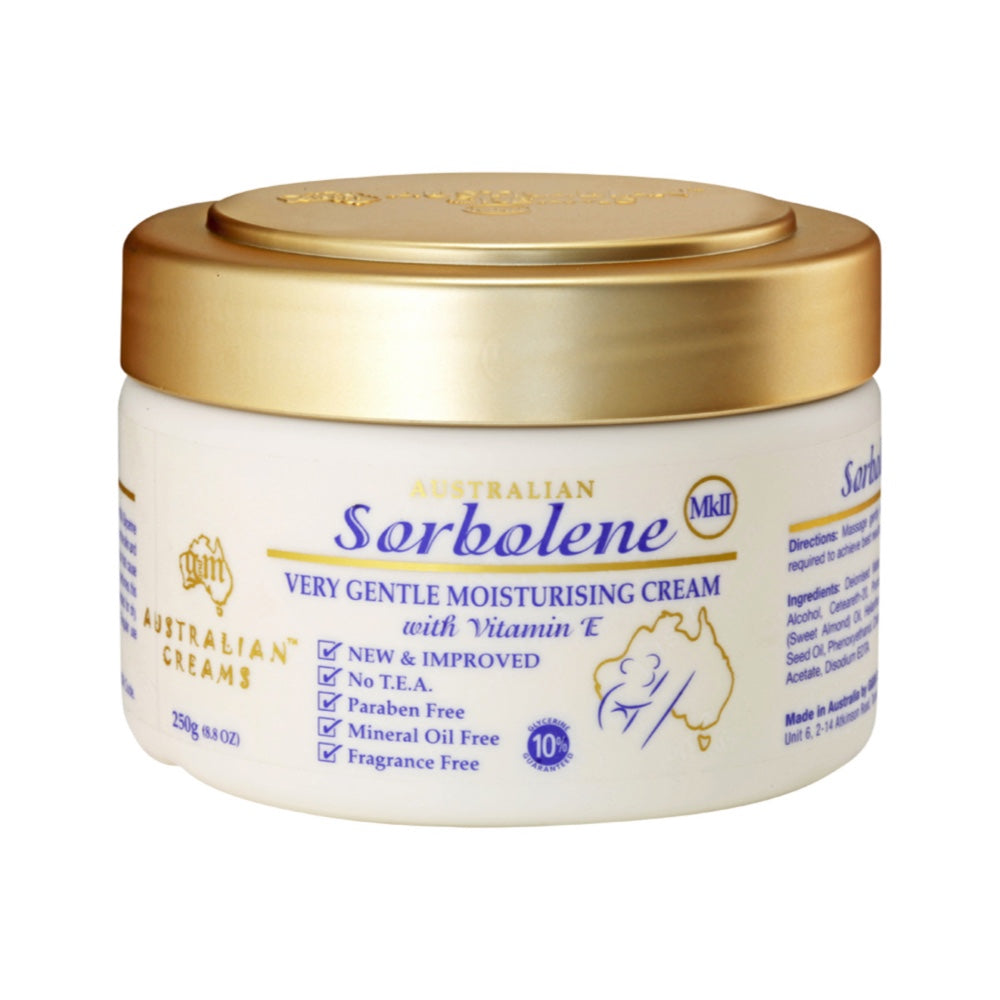 Australian Creams MkII Sorbolene Vitamin E Moisturizing Cream 250g - Ultra Gentle Hydration for Dry, Sensitive Skin - Perfect for Daily Use, After Sun Care & Eczema Relief
