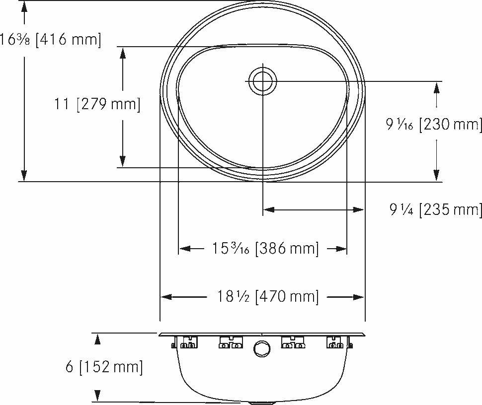 Premium 3-Hole Drop-In Bathroom Sink - Stainless Steel OV1619 6 3