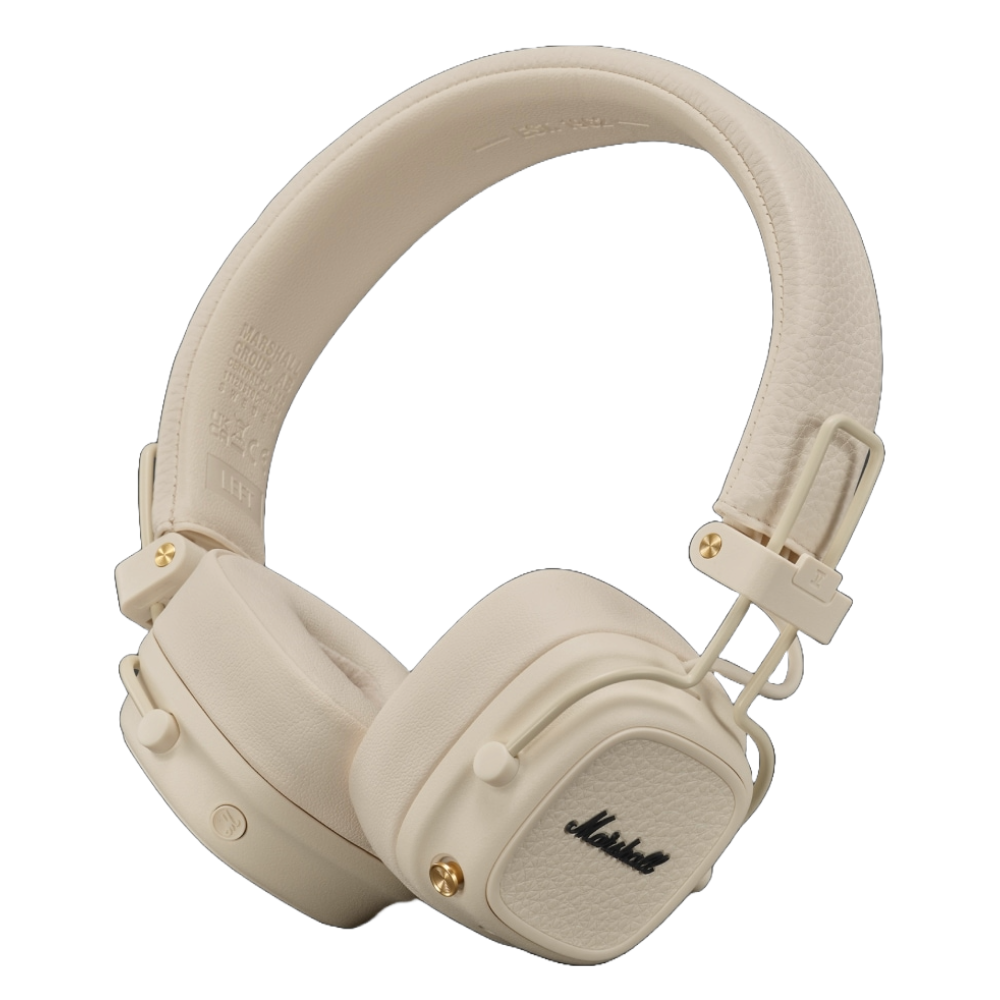 Marshall Major V Cream Wireless On-Ear Headphones - Premium Sound, Bluetooth 5.0, 30+ Hours Playtime - Perfect for Music Lovers, Travel & Home Use