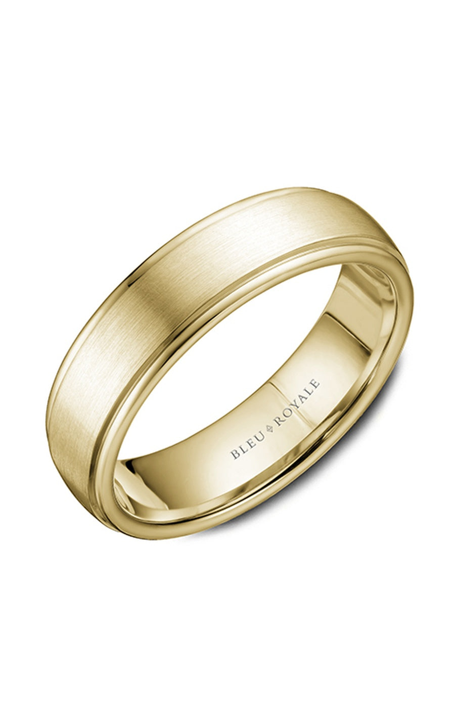 Bleu Royale Men's Wedding Band RYL 058Y65 - 14K Yellow Gold Classic Ring for Grooms & Husbands - Perfect for Weddings, Anniversaries & Special Occasions