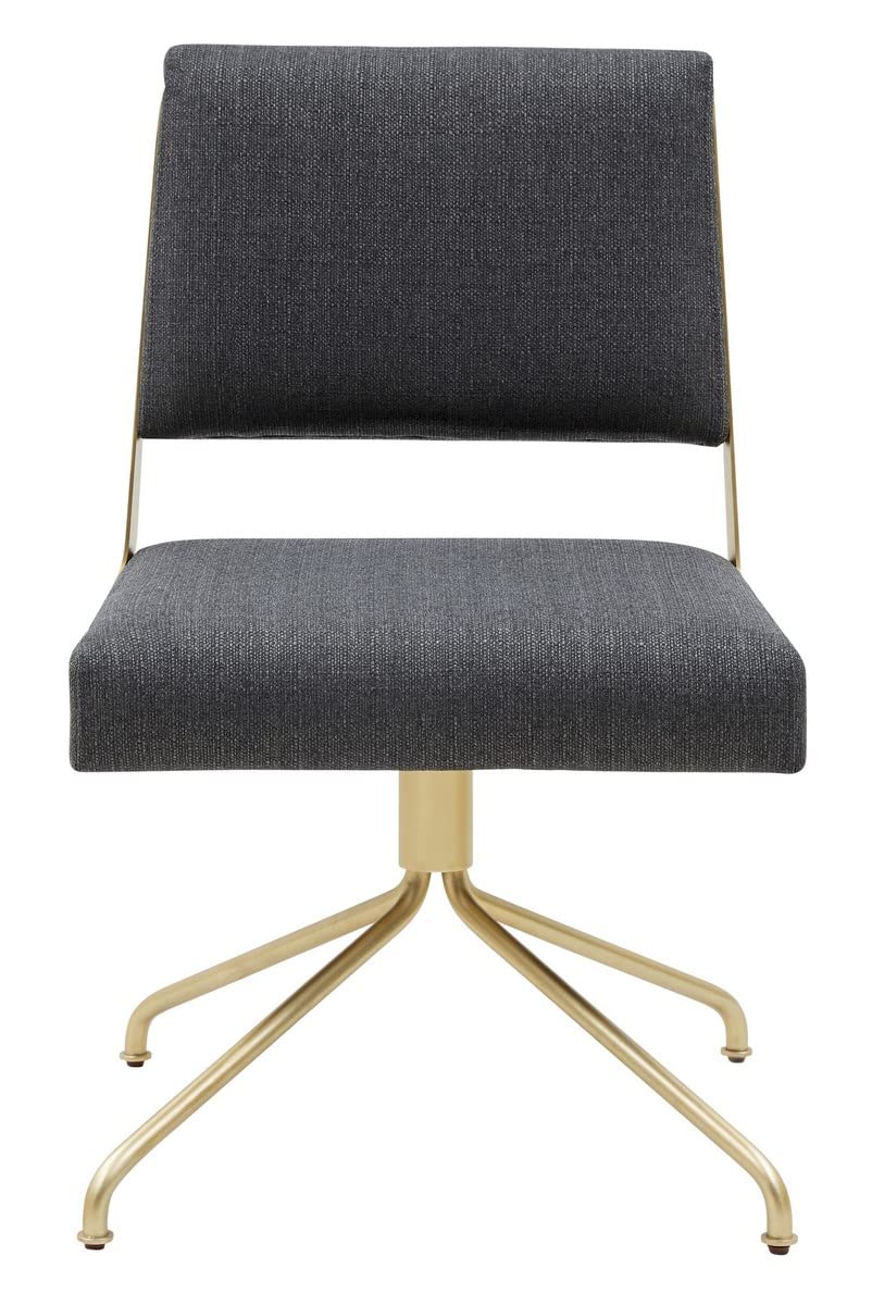 SAFAVIEH Couture Emmeline Swivel Office Chair - Ergonomic Executive Desk Chair with Adjustable Height & Lumbar Support - Perfect for Home Office, Conference Rooms & Workspaces