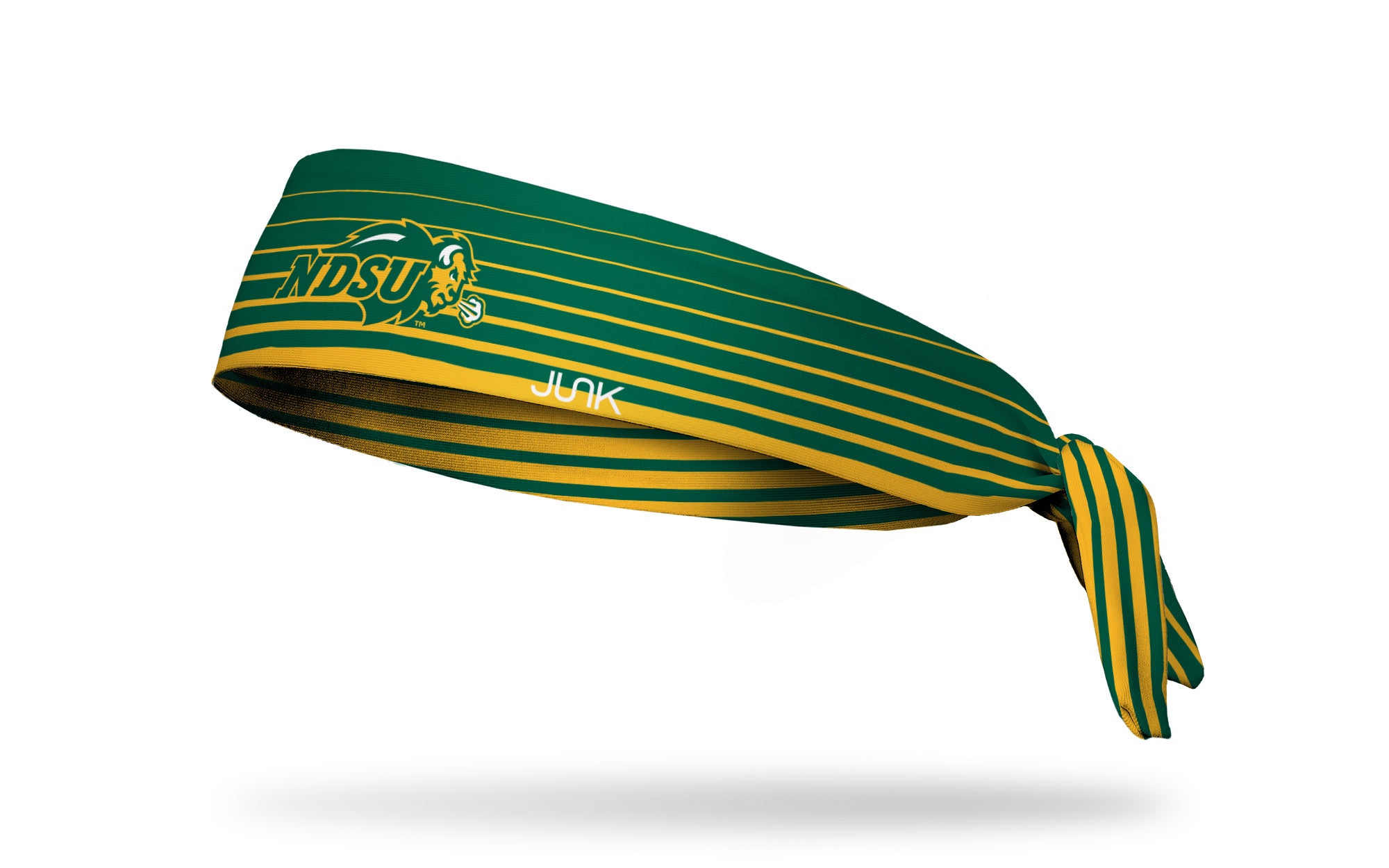 North Dakota State University Gradient Stripe Flex Tie Headband - Soft Stretchy Hair Accessories for Women, Girls - Perfect for Workouts, Yoga, Running and Sports