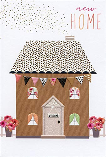 Pictura New Home Congratulations Card with Banners - Sara Miller Collection | Perfect for Housewarming Gifts & New Home Celebrations