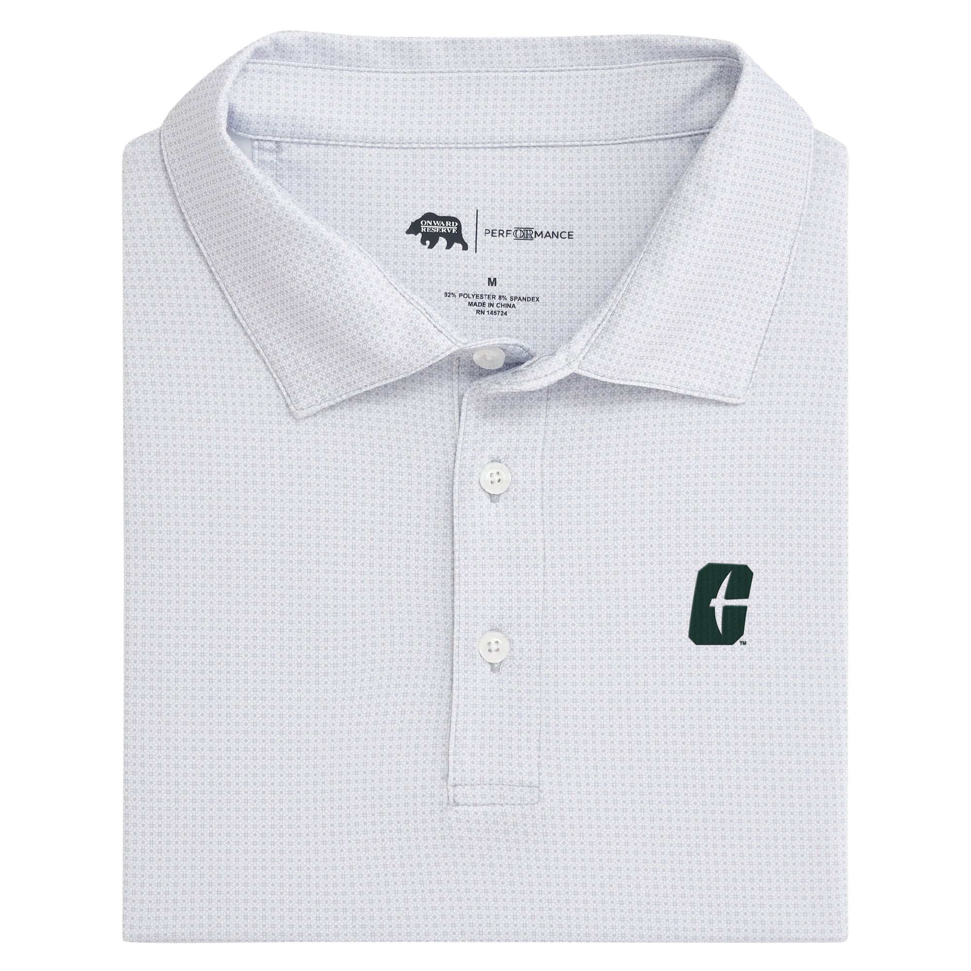 UNC Charlotte Printed Performance Polo Shirt - Moisture Wicking & Breathable for Men & Women - Perfect for Golf, Work & Casual Wear