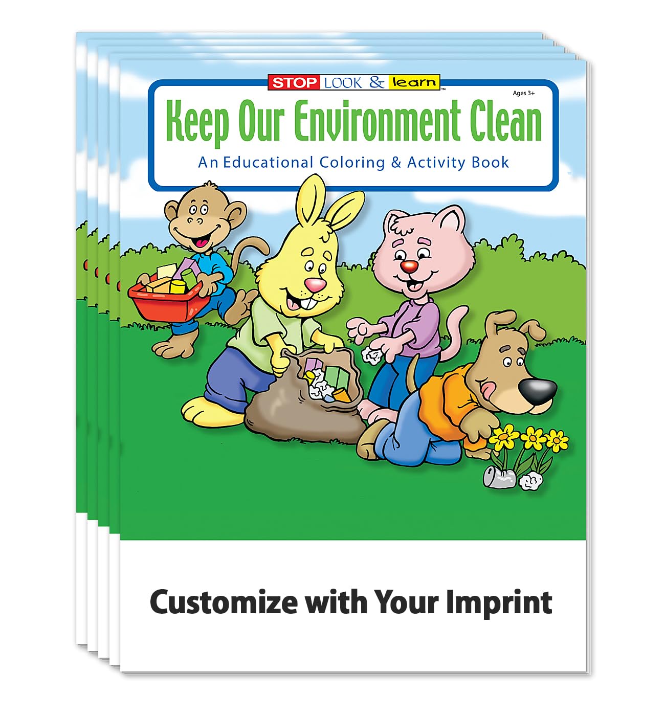 ZOCO 250-Pack Custom Coloring Books for Kids - Bulk Earth Day Supplies, Conservation & Recycling Educational Activities - No Crayons Included | Perfect for Classroom, Party Favors & Environmental Awareness Events