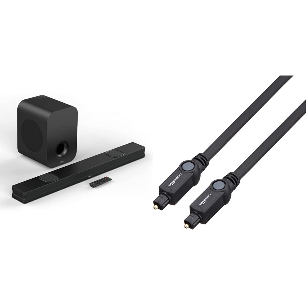 i-box 150W Soundbar with Wireless Subwoofer - 3D Surround Sound Bluetooth 5.0 TV Speaker System, HDMI & Optical Inputs - Includes Amazon Basics Digital Optical Cable - Perfect for Home Theater, Gaming & Movie Nights