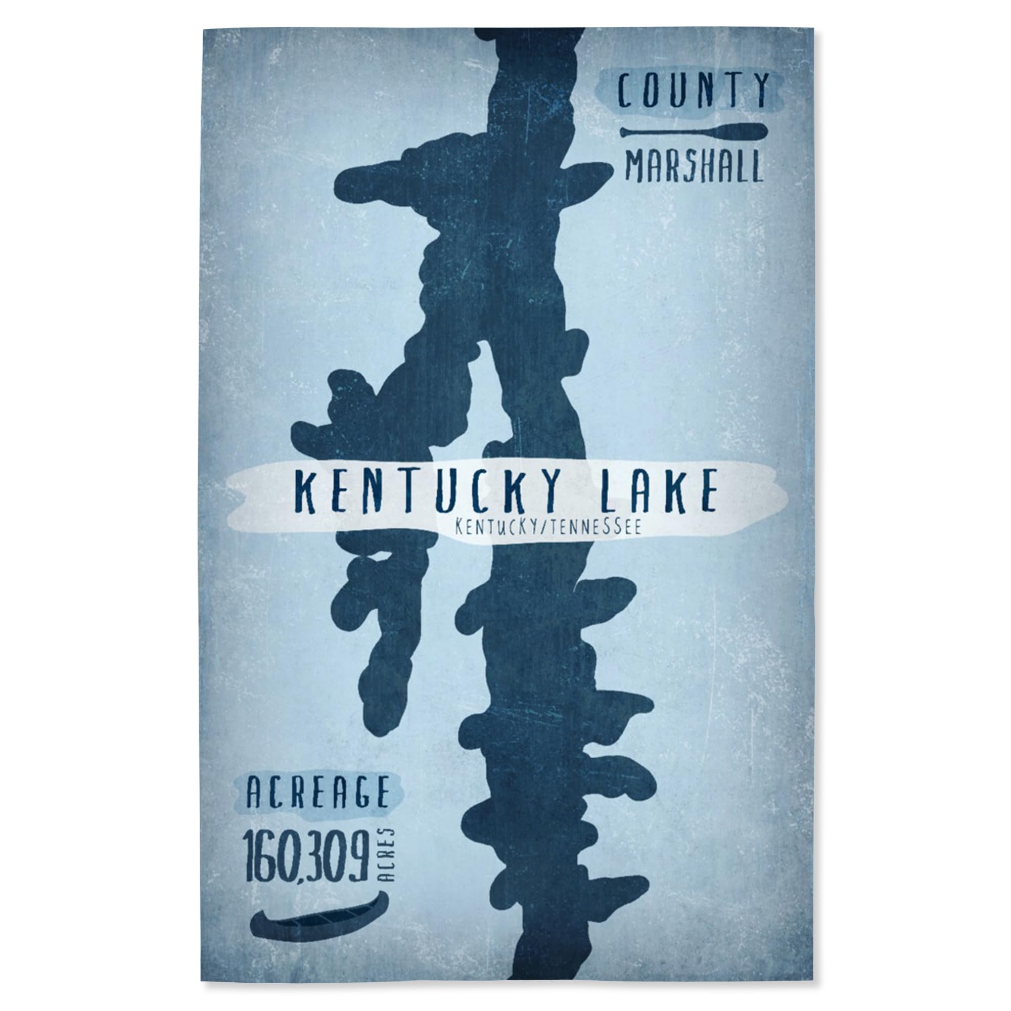 Lantern Press 16x24 Inch Giclee Print - Land Between the Lakes Kentucky Landscape Art, Lake Essentials Wall Decor for Living Room, Bedroom & Office