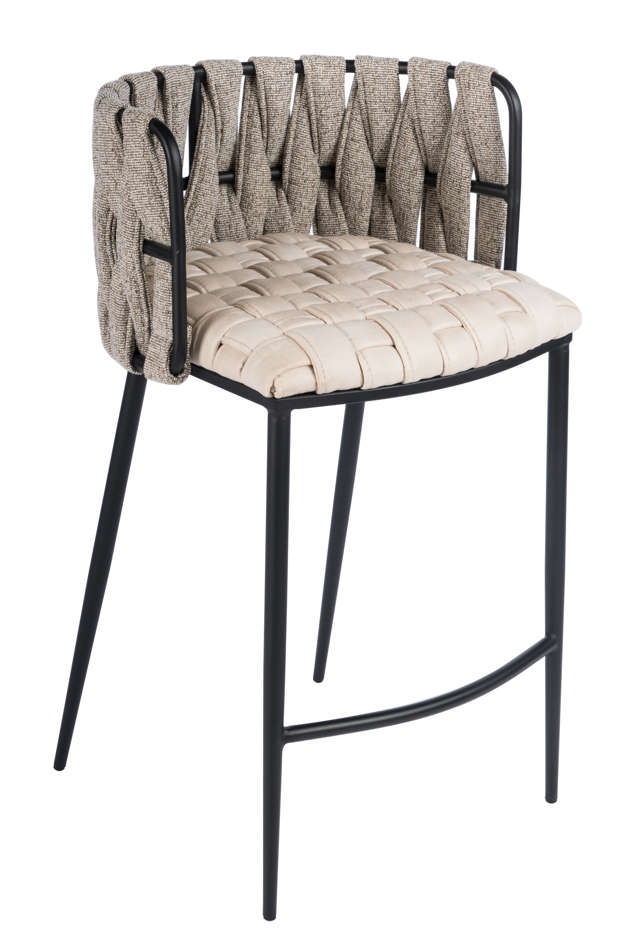 Milano Counter Chair in Off White - Modern Bar Stool for Kitchen Island, Breakfast Nook & Home Decor | Comfortable & Stylish Seating Solution