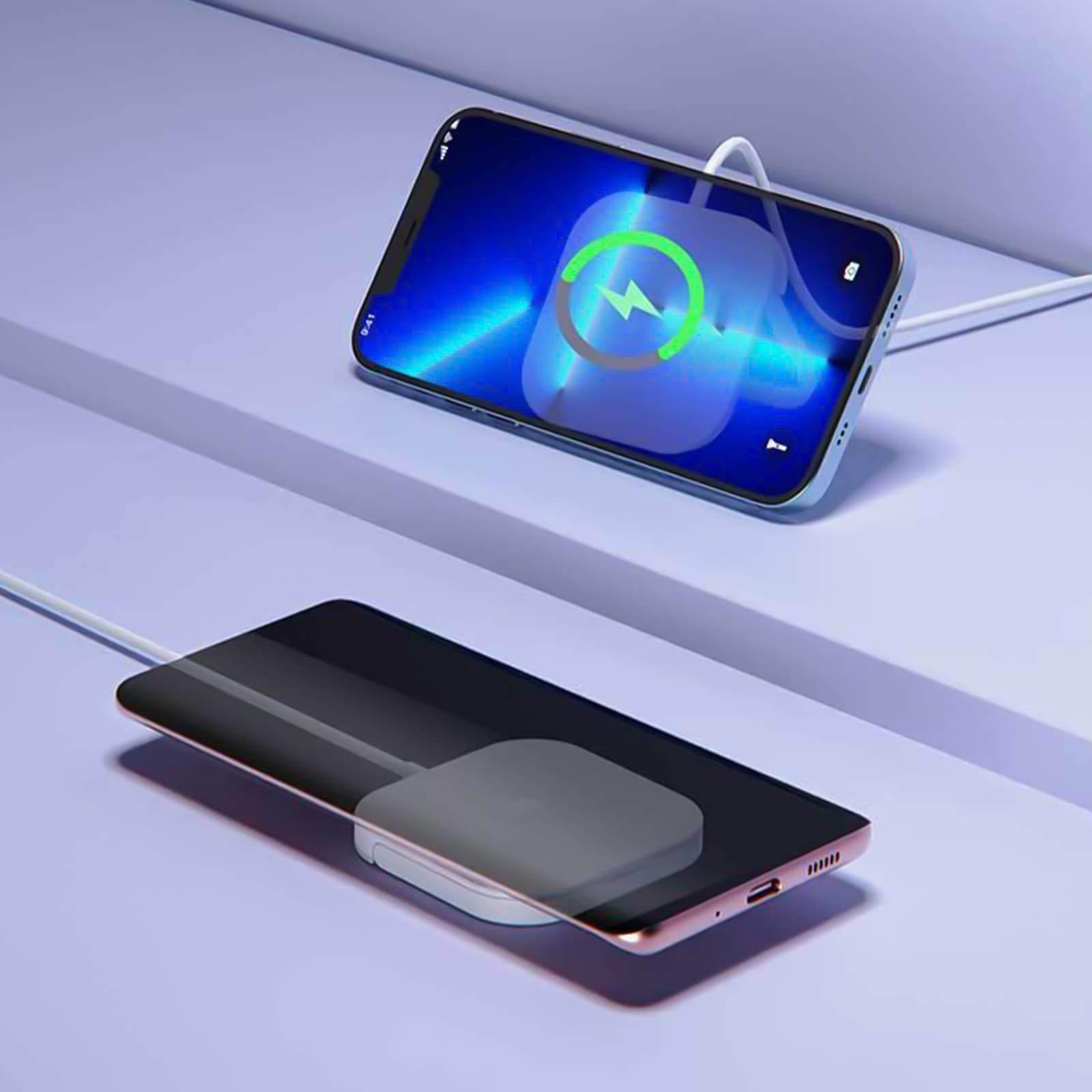 Aopirta 3-in-1 Wireless Charging Station - 15W Qi-Certified Fast Charger for iPhone, Samsung, AirPods & Apple Watch | Multi-Device Charging Pad for Home, Office & Travel