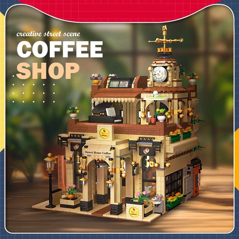 JIESATR 89120 Retro Cafe Building Blocks Set - 2987 PCS Classic Coffee Shop Model Kit for Adults & Teens | Perfect for Home Decoration, Gift Giving & LEGO® Style Collectors