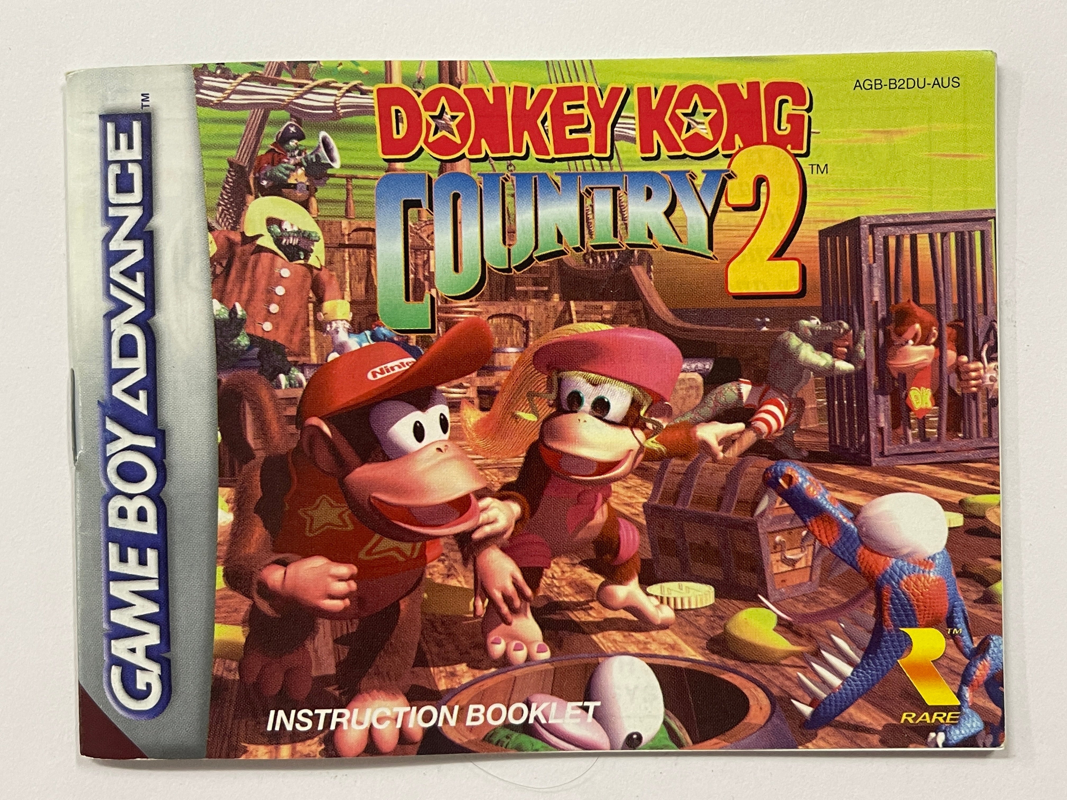 Donkey Kong Country 2 Official Game Manual - Nintendo SNES Instruction Booklet - Perfect for Collectors & Retro Gaming Enthusiasts - Use for Gameplay Reference & Display