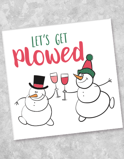 Premium Get Plowed Beverage Napkins (40 Count) - Soft, Absorbent Cocktail & Party Napkins for Drinks, Bar, and Home Entertaining