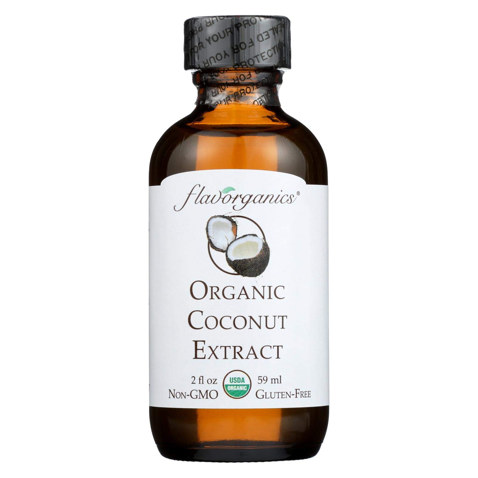 Organic Coconut Extract by Flavorganics - 2 oz | 95%+ Organic, Kosher, Gluten Free, Non-GMO | Perfect for Baking, Cooking & Smoothies