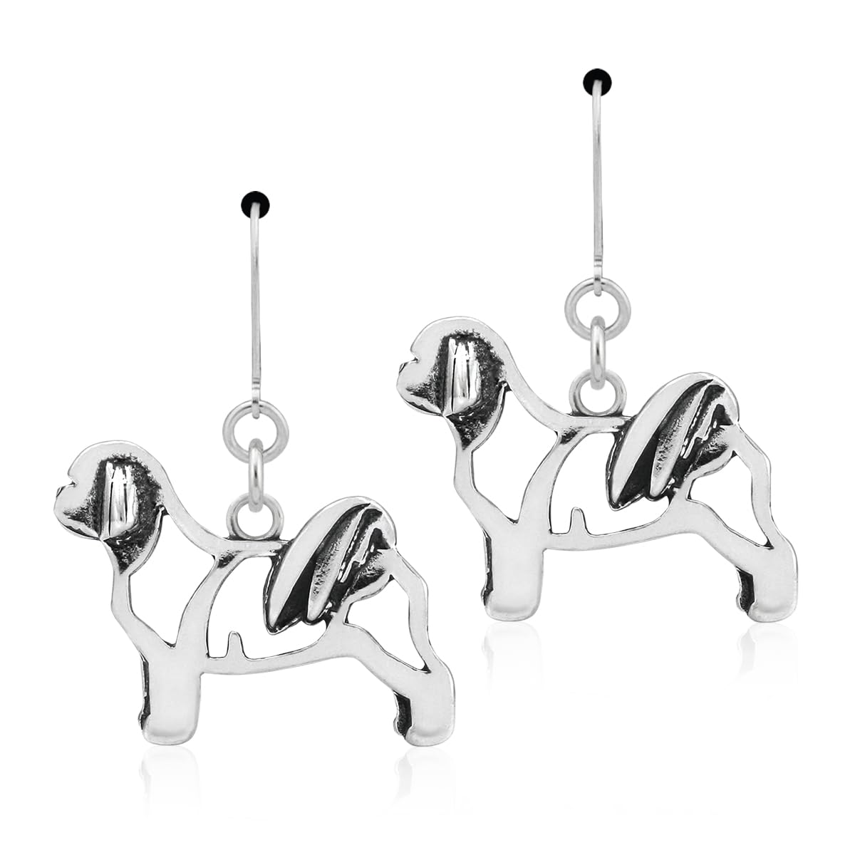 Sterling Silver Shih Tzu Dog Earrings - Cute Teddy Bear Cut Design for Women - Perfect Gift for Dog Lovers & Everyday Wear