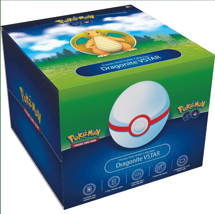 Pokemon Go Dragonite VSTAR Premier Deck Holder Collection - Premium Card Storage for Trading Card Game (TCG) Players - Perfect for Tournaments, Game Nights & Collectors