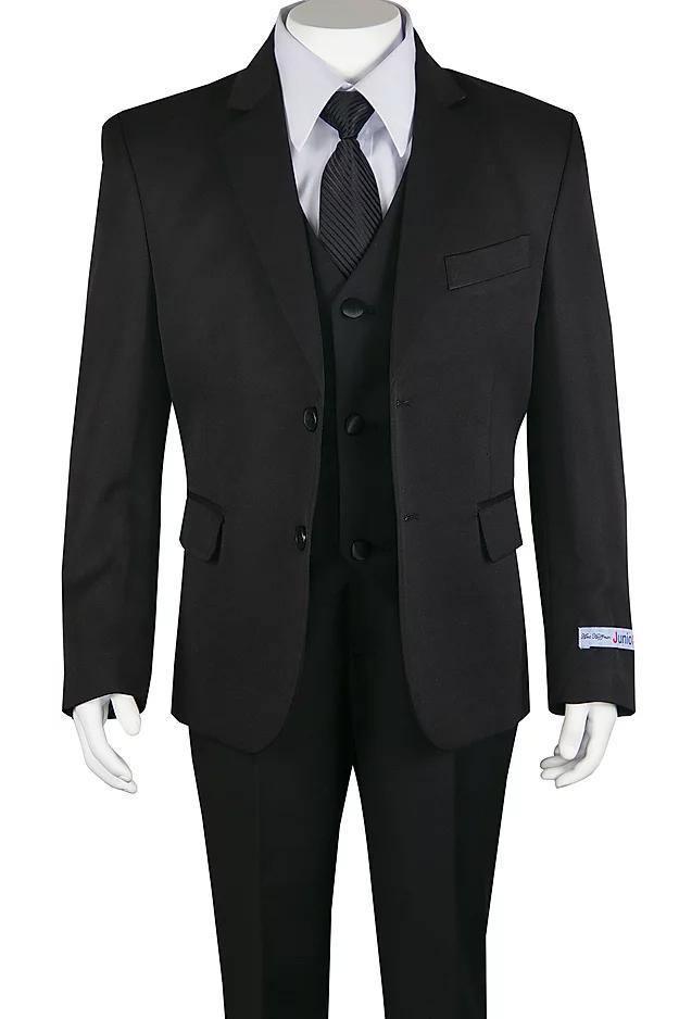Boys 5-Piece Black Suit Set - Formal Wear for Weddings, School Events & Special Occasions