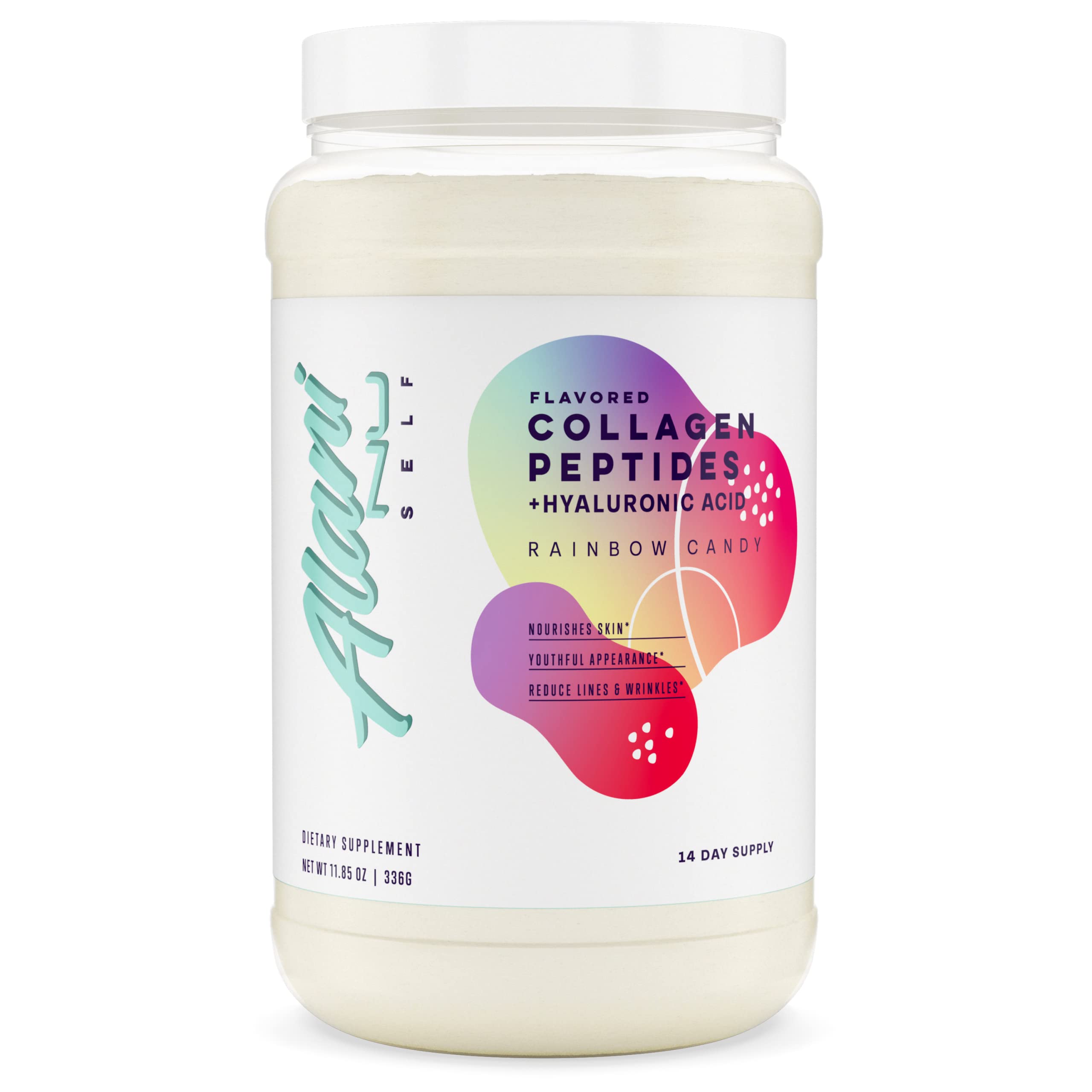 Alani Nu Collagen Peptides Protein Powder Supplement - Rainbow Candy Flavor, 14 Servings | Hydrolyzed Collagen for Skin, Hair & Joint Support | Perfect for Smoothies, Coffee & Post-Workout Recovery