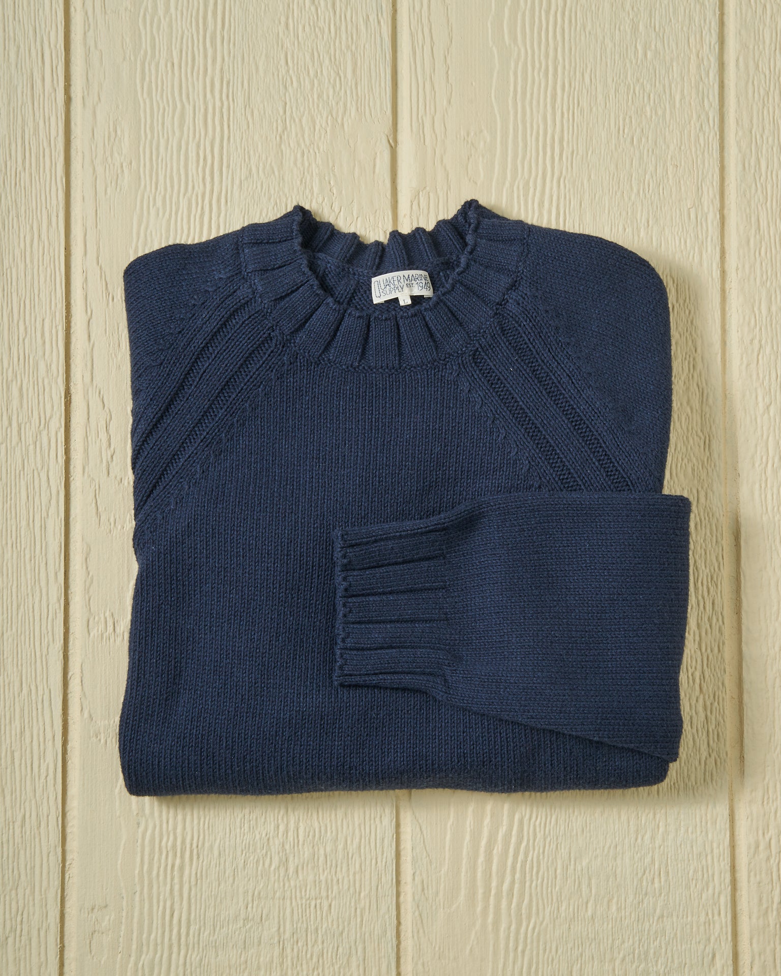 Quaker Navy Blue Crewneck Sweater for Men & Women - Soft & Comfortable Cotton Pullover for Casual Wear, Fall & Winter Outfits