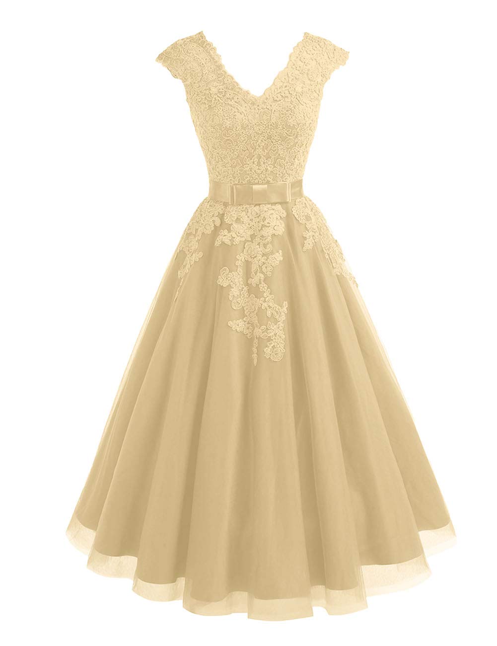 Elegant V-Neck Lace Homecoming Dresses | Short Tulle Prom & Cocktail Dresses with Cap Sleeves | Perfect for School Dances, Parties & Special Occasions