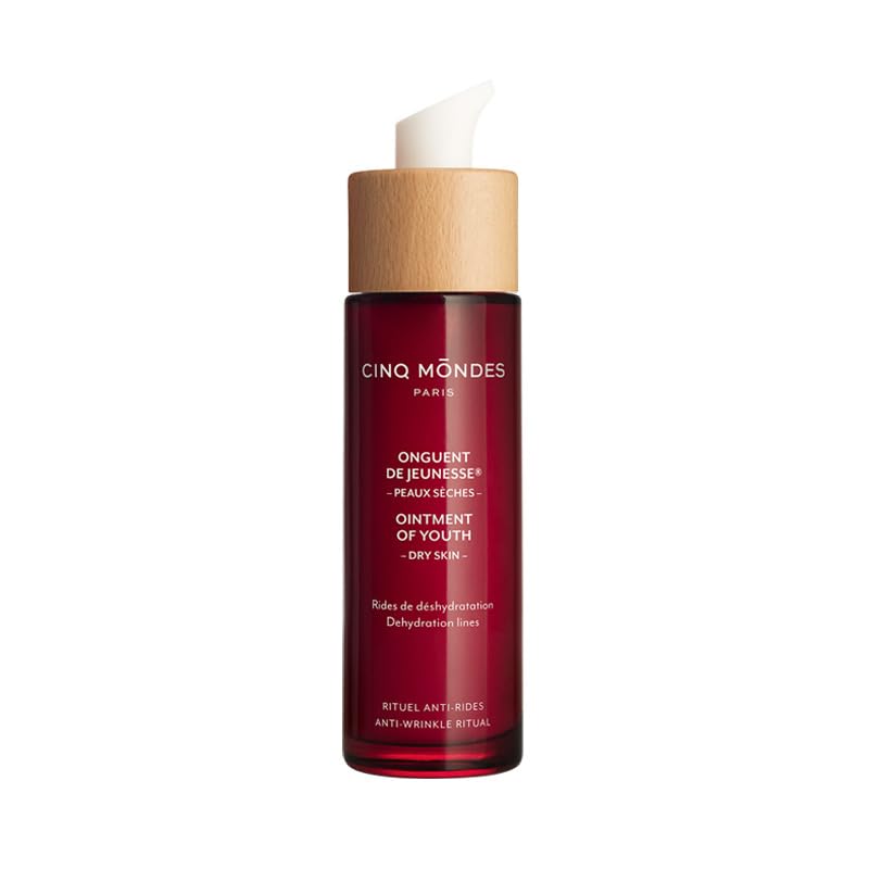 CINQ MONDES Youth Moisturizing Cream for Dry Skin - 1.7 fl.oz Lightweight Face Cream with Hyaluronic Acid, Ceramides & Natural Antioxidants | Hydrating Anti-Aging Skincare for Day & Night Use