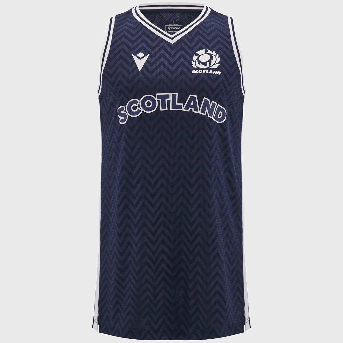 Scotland Rugby Training Basketball Singlet for Men - Breathable Macron Jersey for Sports & Gym Workouts - Perfect for Rugby, Basketball, and Fitness Training