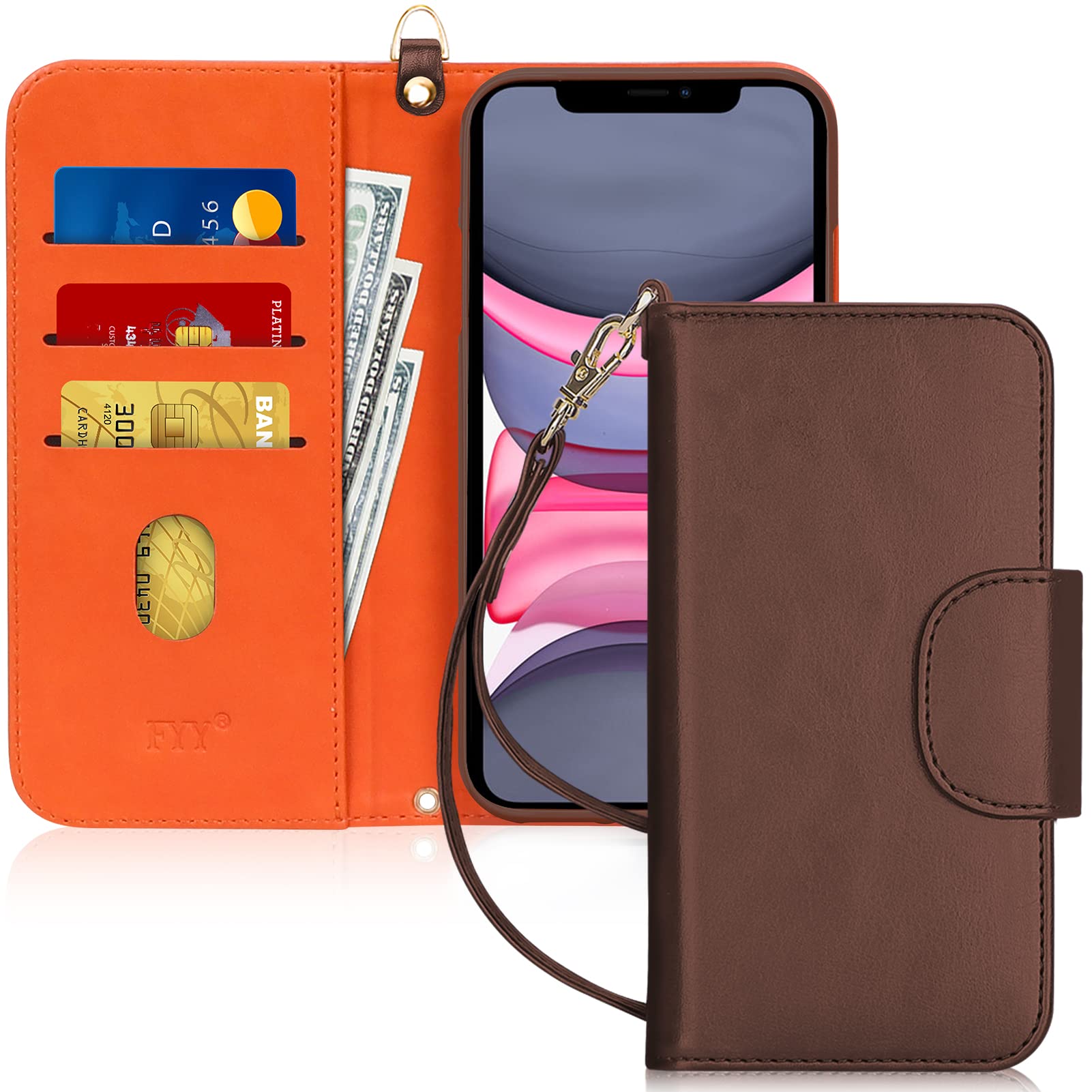 Premium FYY PU Leather Wallet Case for iPhone 11 (6.1