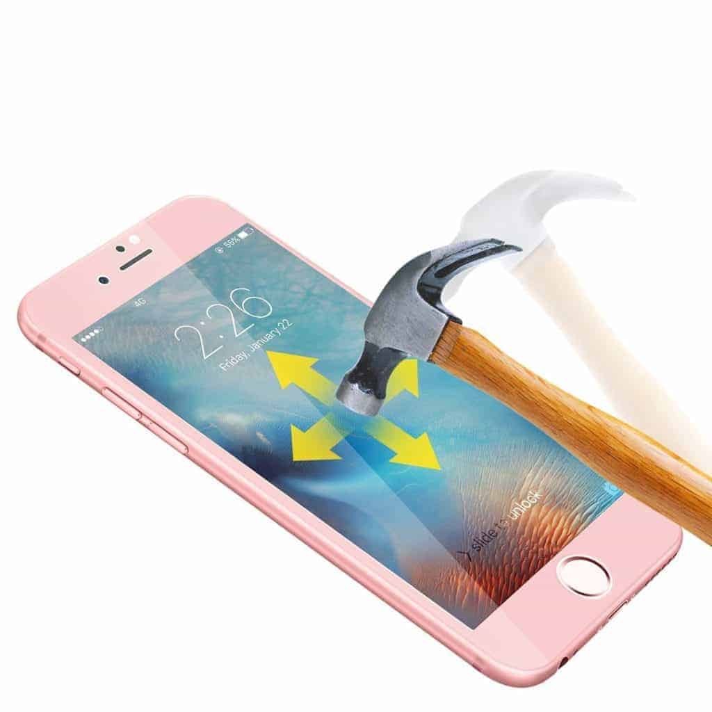 iPhone 7 Plus Screen Protector (2-Pack) - Pink Tempered Glass with Gorilla Glass Technology - Anti-Scratch & Shatterproof for Daily Protection