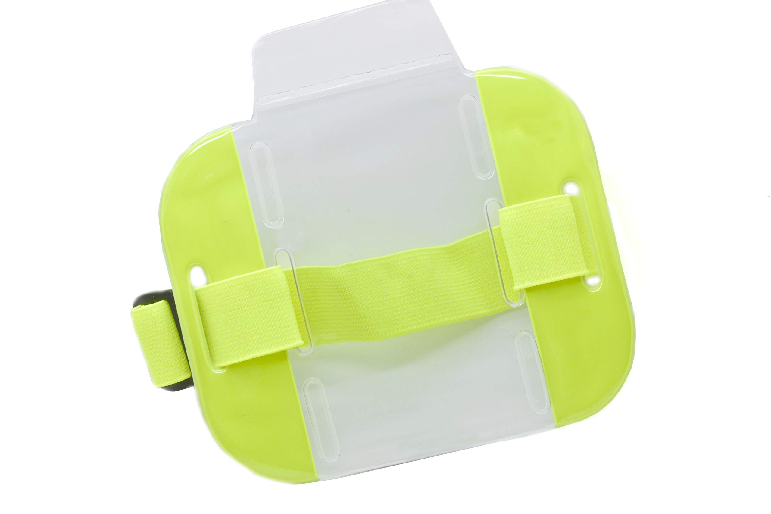 25-Pack Reflective Armband ID Badge Holders - Adjustable Bright Colors for Safety & Work