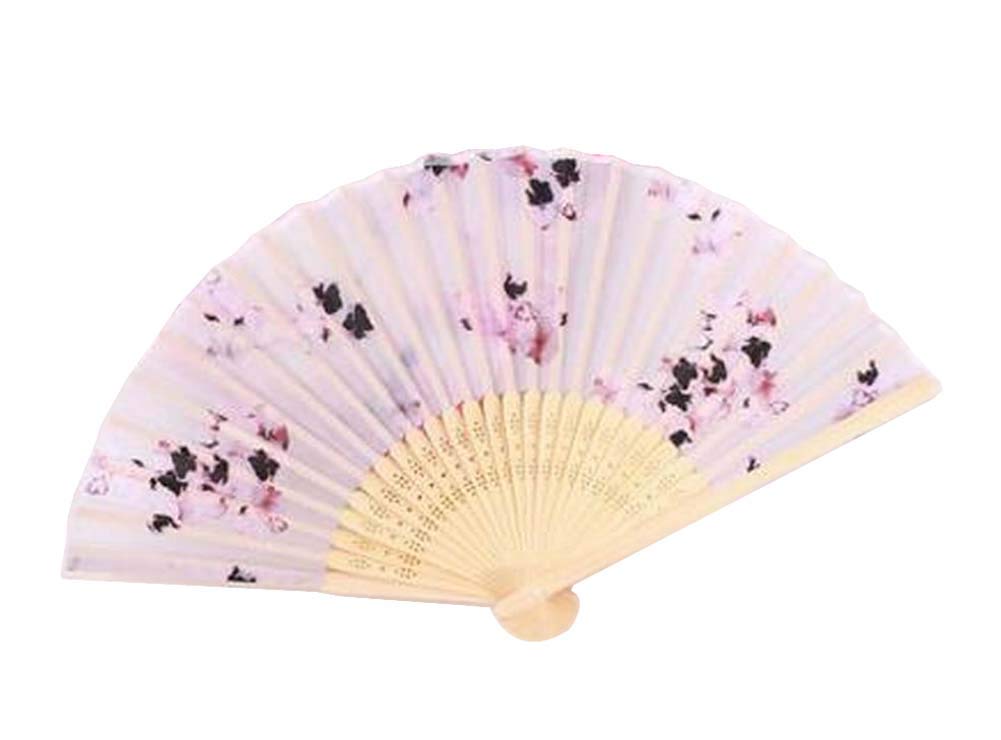 Elegant Women's Folding Hand Fan - Portable Cloth Fan for Summer