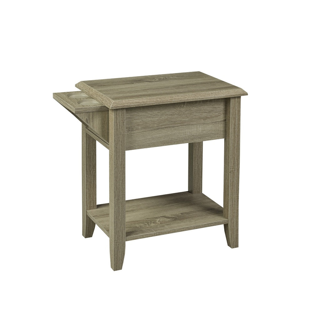Modern Dark Taupe Accent Table - Stylish Side Table for Living Room, Bedroom & Office - Perfect for Decor, Storage & Display