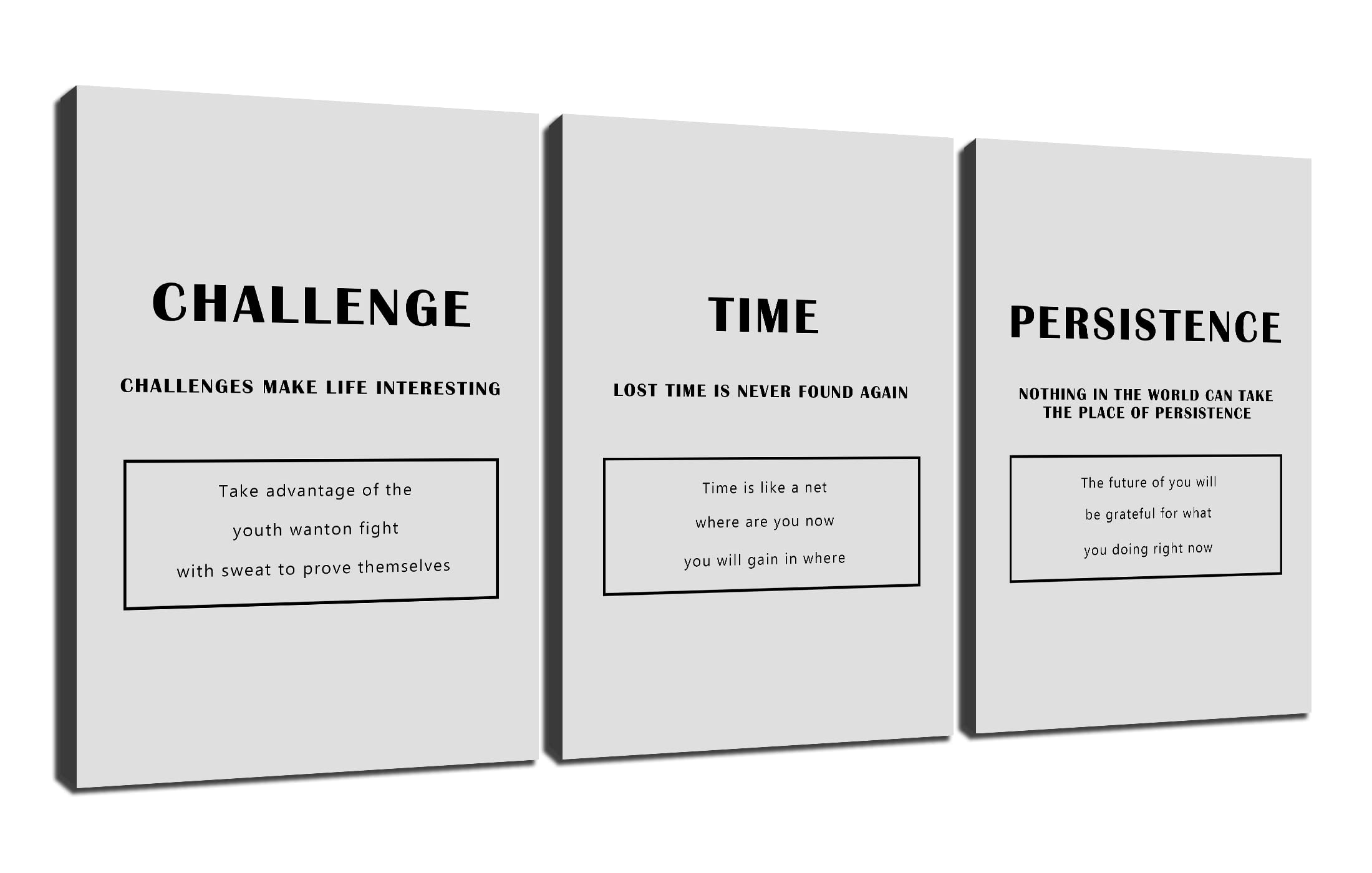 Motivational Quotes Wall Art - Inspirational Canvas Prints for Office, Living Room & Bedroom - Entrepreneur Success Posters - Framed Home Decor (60''W x 28''H) - Perfect for Workspace Motivation & Home Inspiration