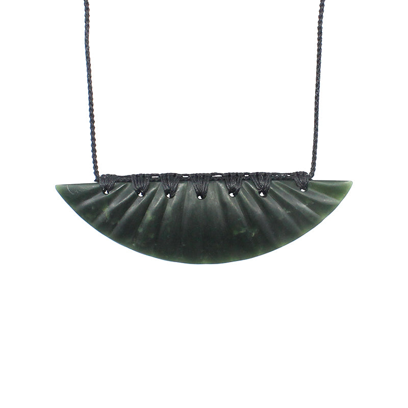 Handcrafted Pounamu Greenstone Breastplate | Authentic Maori Jewelry by Ric Moor - Perfect for Cultural Events, Weddings & Special Occasions