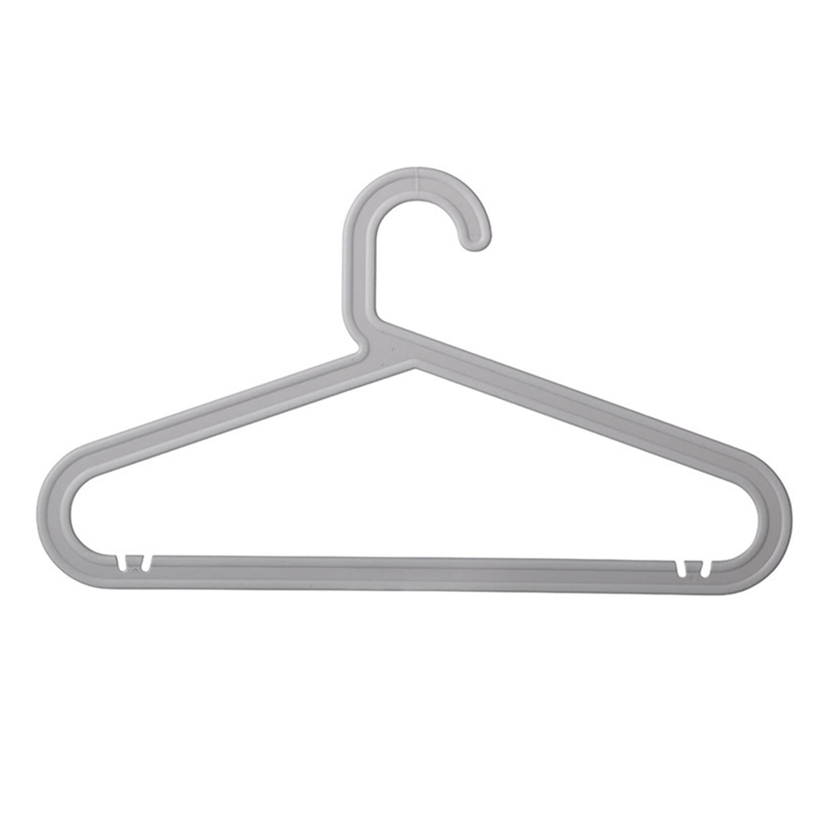 10-Pack Heavy Duty Smooth Plastic Clothes Hangers - Durable Tubular Coat Hangers for Shirts, Pants & Jackets - Space-Saving Velvet Non-Slip Hangers for Closet, Laundry & Travel Organization